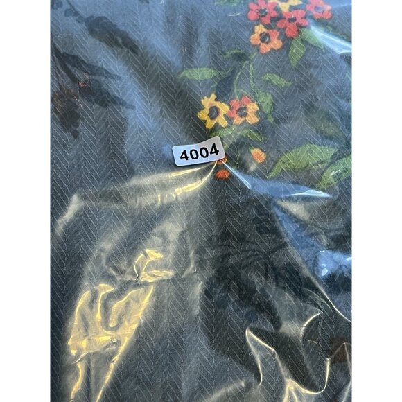 Allison Joy Top Blouse Women Small Floral Print 3/4 Sleeve Green Lightweight - Picture 12 of 12